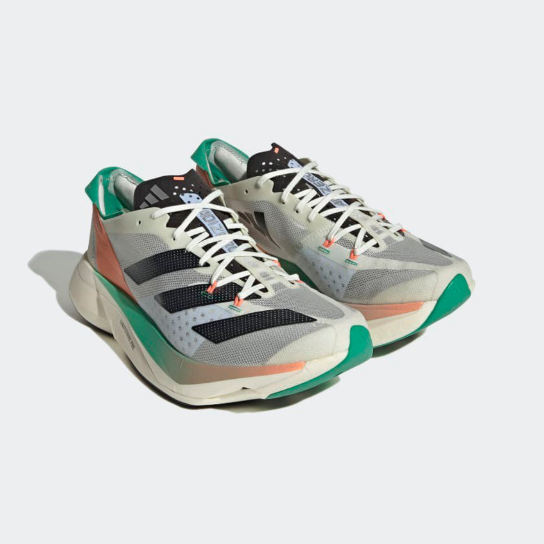 Adidas Adizero Adios Pro 3 - Branco/Preto/Fusão Coral