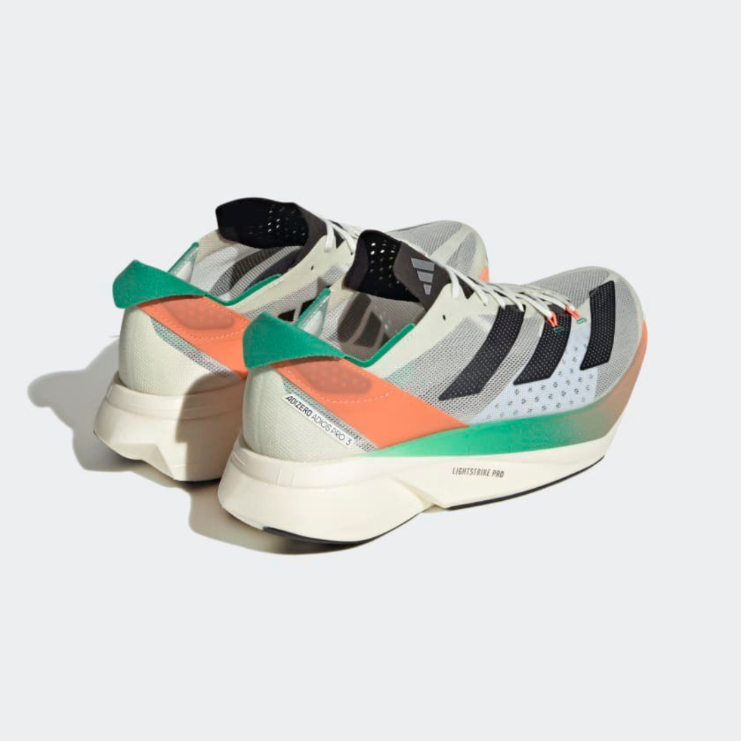 Adidas Adizero Adios Pro 3 - Branco/Preto/Fusão Coral